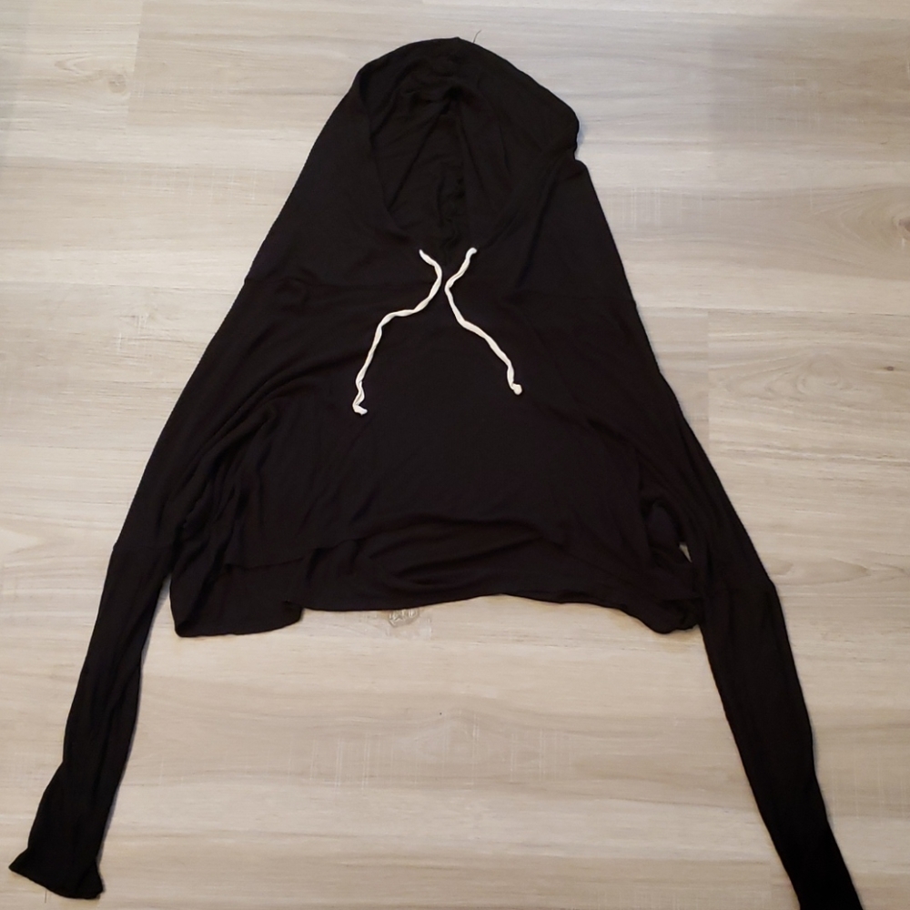 Charolette Russe Soft Jersey Knit Cropped Hoodie